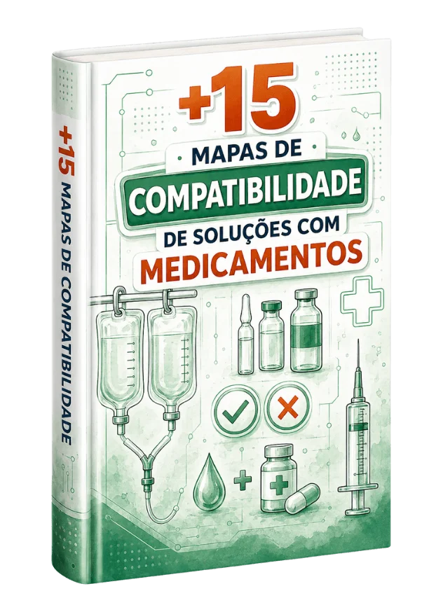 Capa do bônus 02: +15 Mapas de Compatibilidade de Soluções com Medicamentos